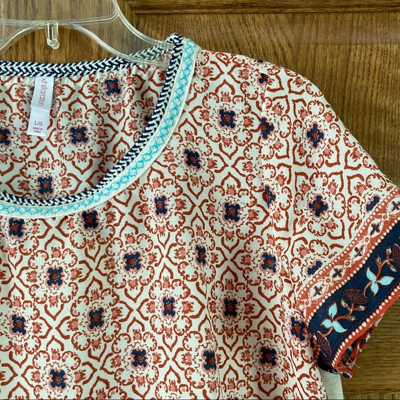 Xhilaration Mixed Material SS Shirt Large - Picture 2 of 8